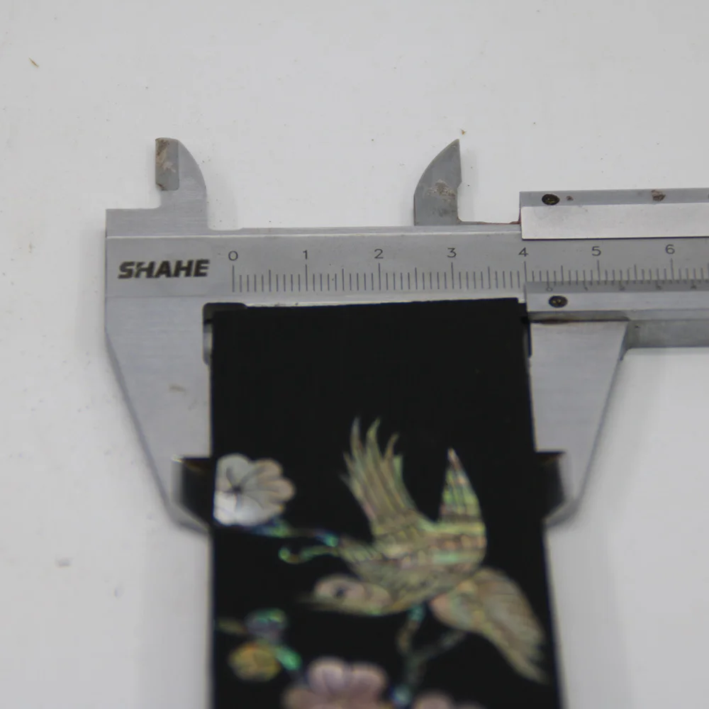 African Ebony Wood Birds Flowers Pattern Color Shell Mosaic Fingerboard Acoustic Guitar Fingerboard Guitar Making Wood Material