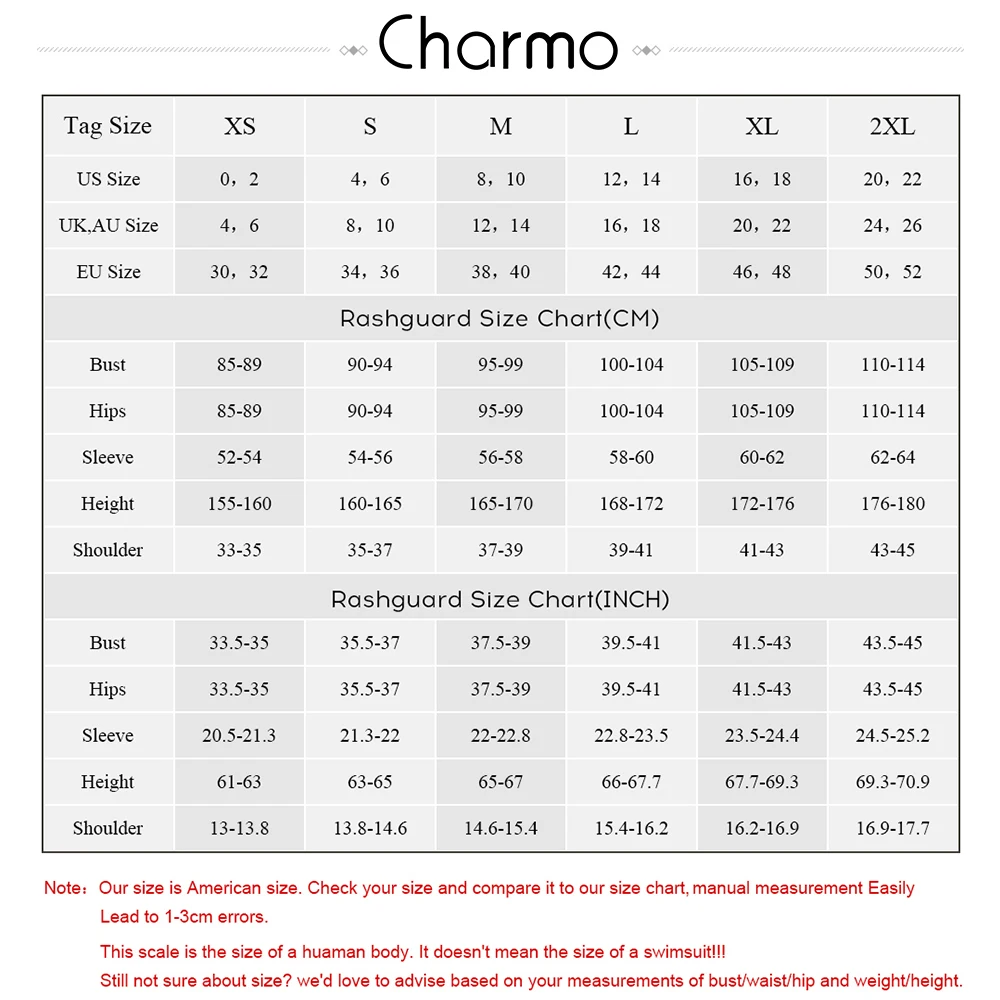 Charmo Women Long Sleeve Zipper Rashguard Swimsuit Surfing Top Rash Guard Zipper UPF50+ Running Shirt Biking Shirt Swimwear