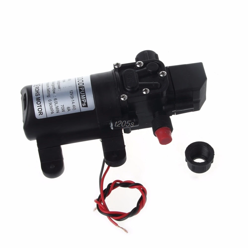 

DC 12V 70W 130PSI 6L/Min Water High Pressure Pumps Diaphragm Self Priming Pump T12 Drop ship