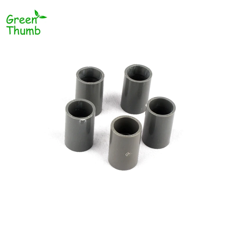 10pcs Inner Diameter 20mm PVC Straight Connector Green Thumb PVC Plastic Coupling for Garden Irrigation