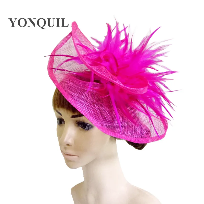 high quality vintage brown fascinators green cocktail wedding accessories sinamay fascinator hats kentucky event headwear SYF625