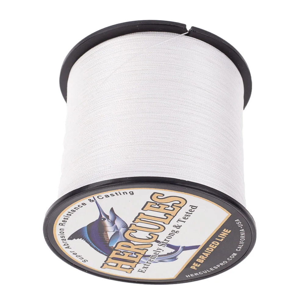 Hercules Fishing 4 Strands Strong Fishing Line Durable 6-100LB White PE 100M-2000M Cord Pesca VK Russia Stream Sell Well