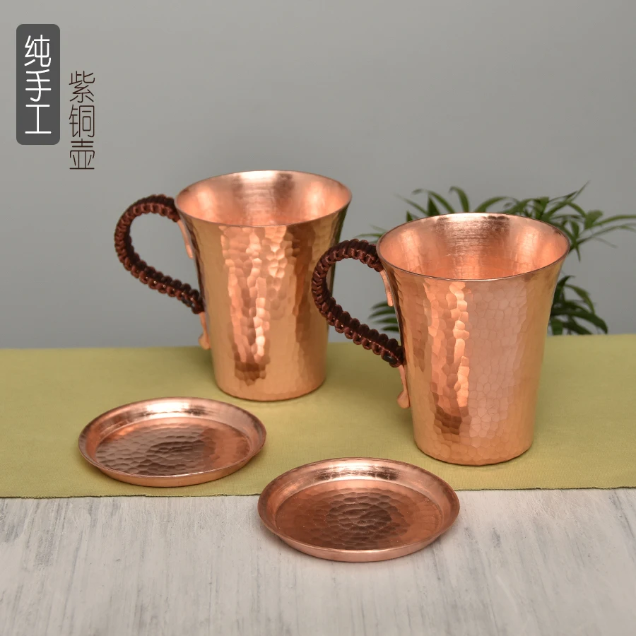 

Pure copper handmade retro tea water milk coffee cup thickened beer wine cup coffeeware drinkware