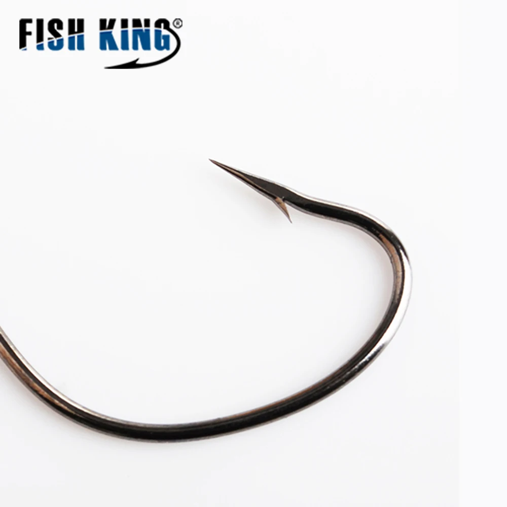 NGB 4/0# 3/0# 2/0# 1/0# 1# 2# 4#  Soft Lure Hook Offset Worm Shank Carbon Steel Circle Japan Fishing Hooks