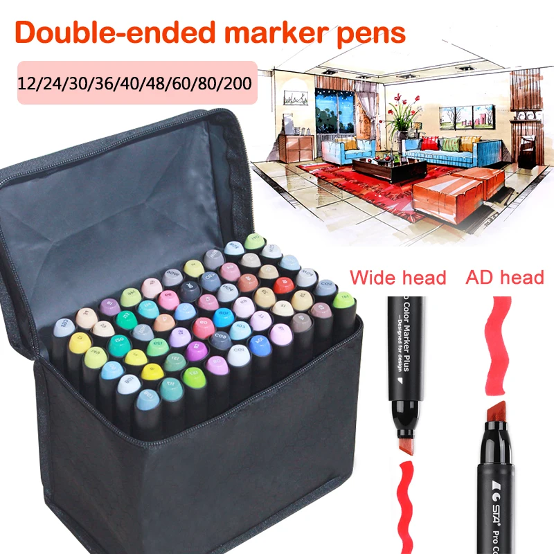 Alcohol Based Ink Drawing Marker Pen Art painting office supplies professional art mark Comic drawing pen art supplies