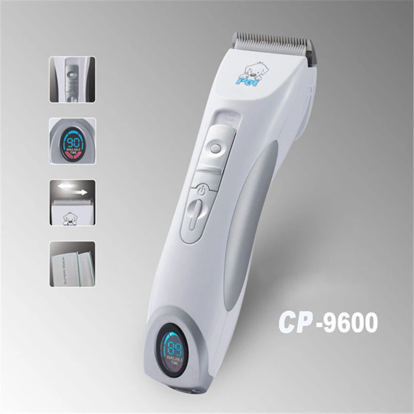 Professional Pet Electric Shaver Dog Hair Trimmer Rechargeable Dog Grooming Clipper + 1 Blade Cut Header