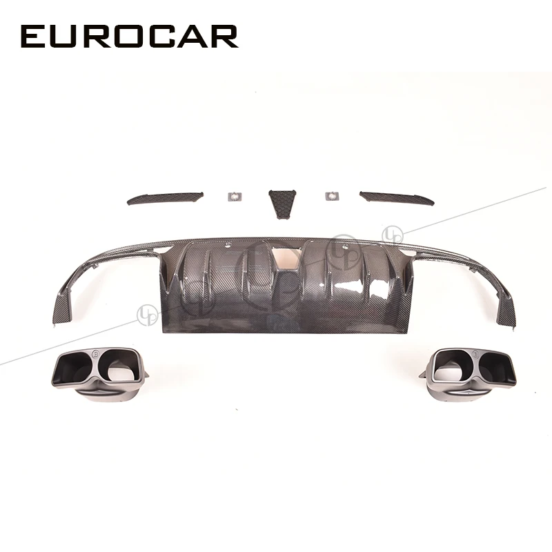 C-CLASS W205 rear diffuser for C63 C63S rear lip C class carbon diffuser W205 carbon lip B style