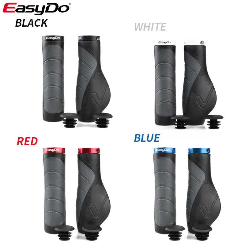 EasyDo 1 Pair MTB Handlebar Grips Ergonomic Design Antiskid Bicycle Grips Accessories