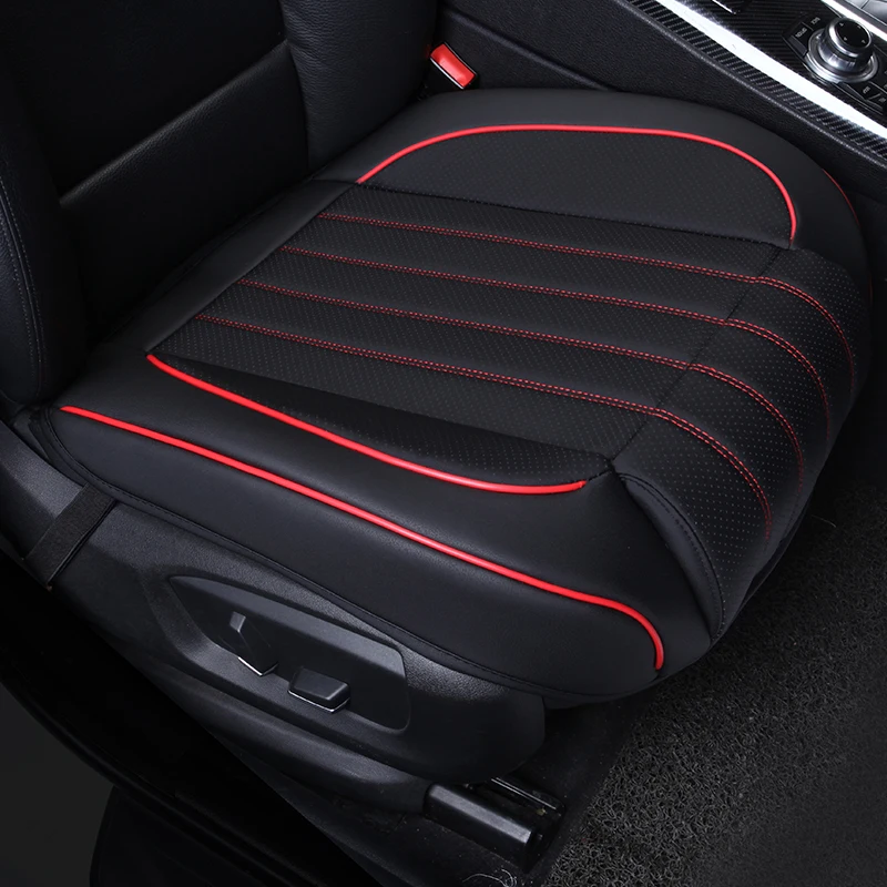 

2018 new car cushions for four seasons with three pieces of backless skid front row single seat leather backseat cushion single