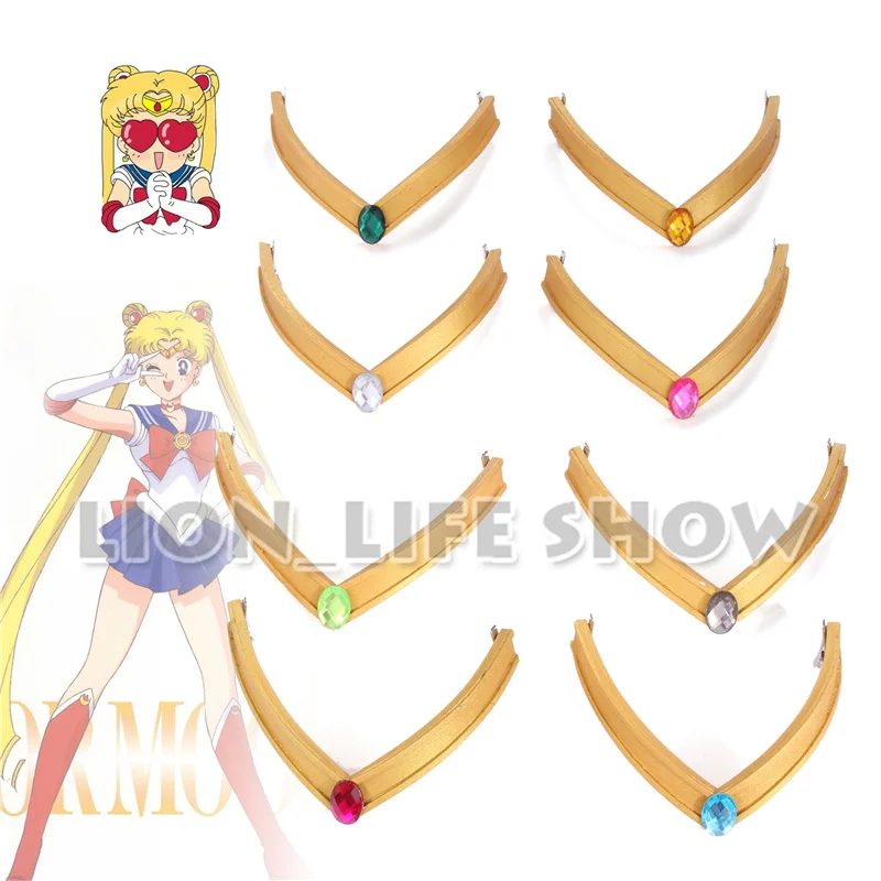 

Moon Tsuking Usagi Mars Chibichibi Moon Jupiter EVA G Headwear Headband Tiara Cosplay Accesseries