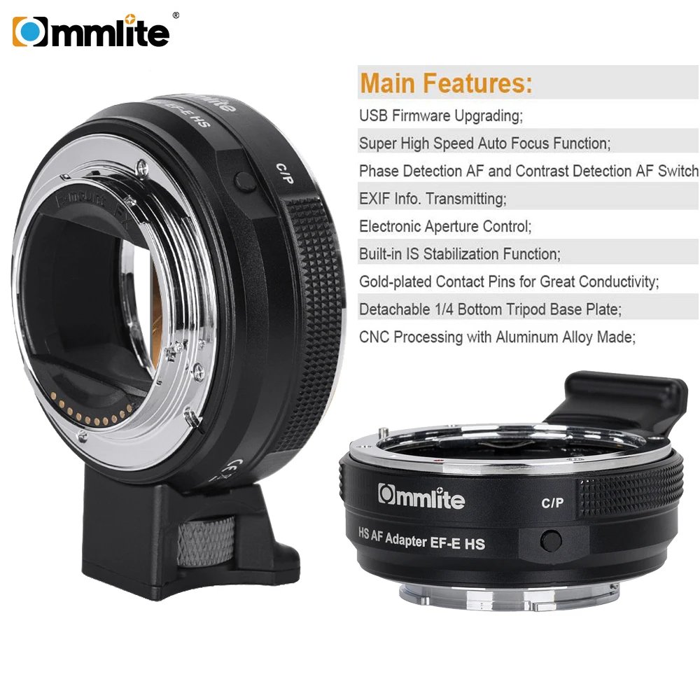 

Адаптер для объектива Commlite с автофокусом, для Canon EF/CM-EF-E, для Sony, E-Mount Camera A9 A7RIII A7 A6000 A6300 A6500