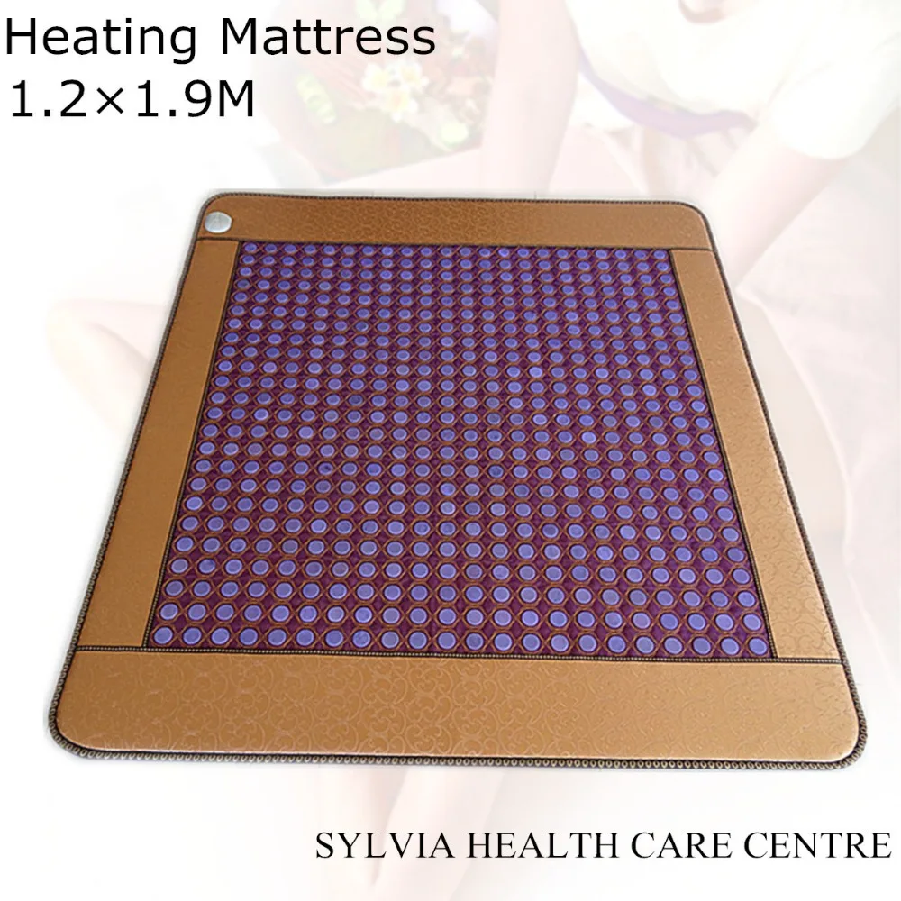 NEW Product 4CM jade stone heating massage mattress Far-infrared Heat Therapy Healing Jade Mat with sleeping eye cover 1.2X1.9M