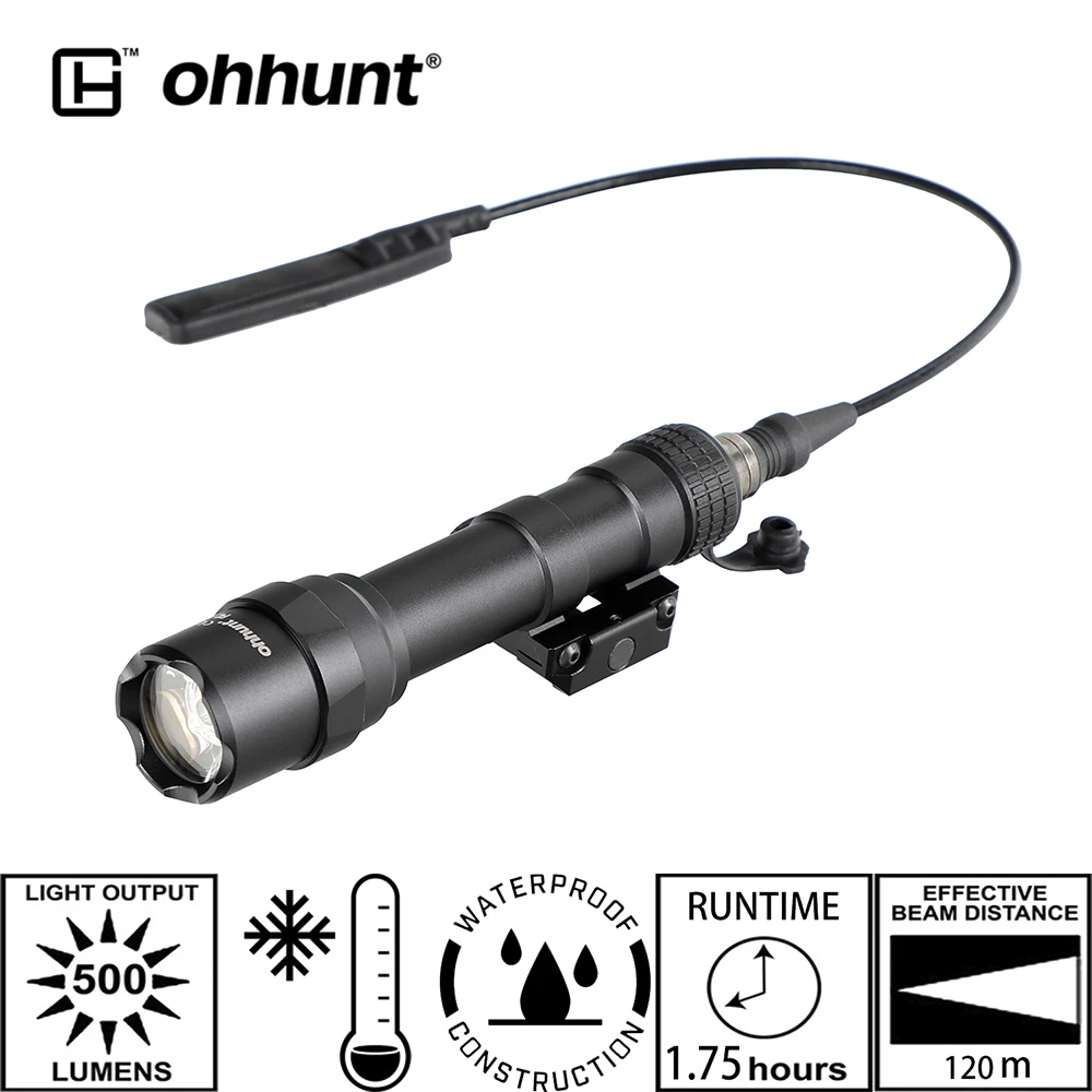 

ohhunt M600 M300 Light Hunting LED Flashlight IPX6-IPX7 Waterproof Low Temperature Resistance For 1913 Mount