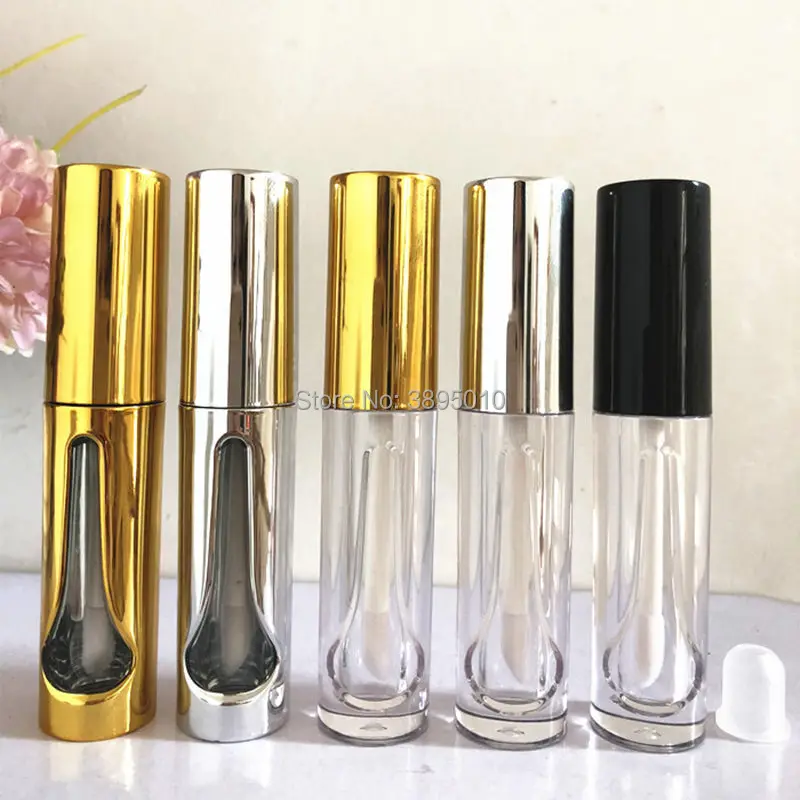 

3ml gold silver Lip Gloss Tube Empty Cosmetic Clear Lip Gloss Tubes Containers Bottle F775