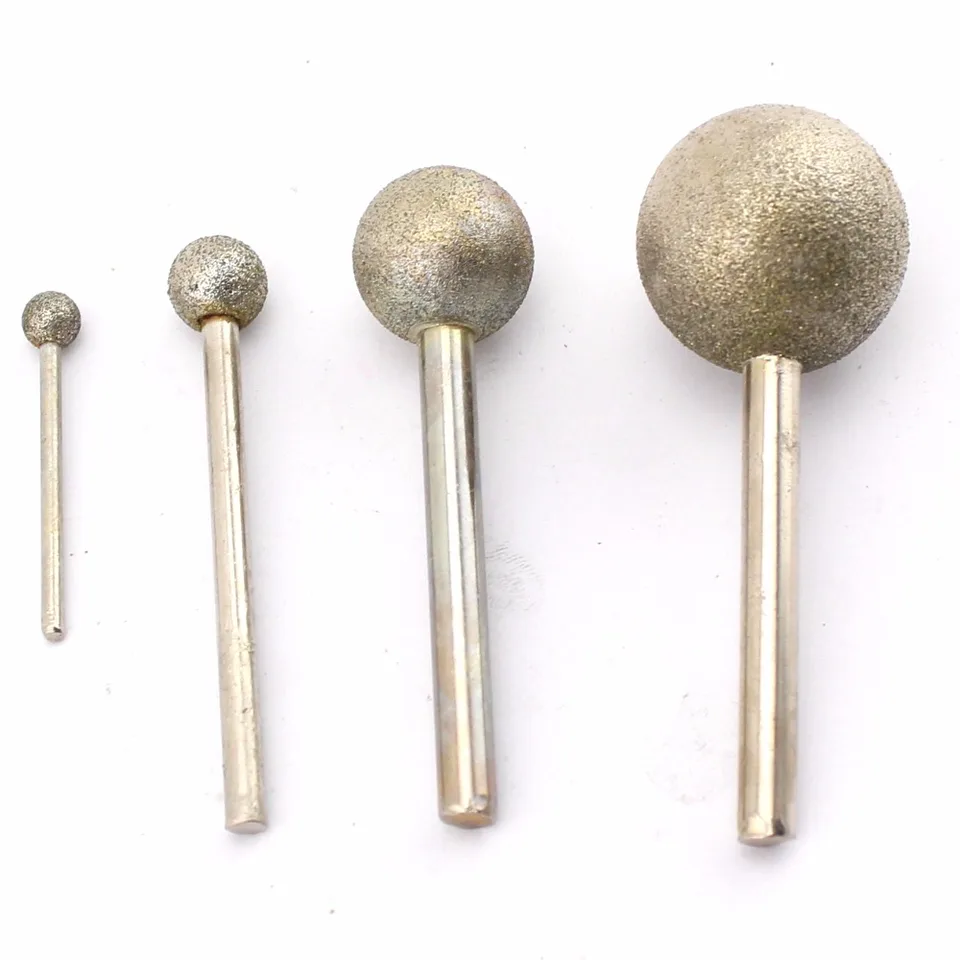 Set De 6 Fraises Balles Diamantées 4-12 Mm – Pour Perceuse, Meulage Et Gravure