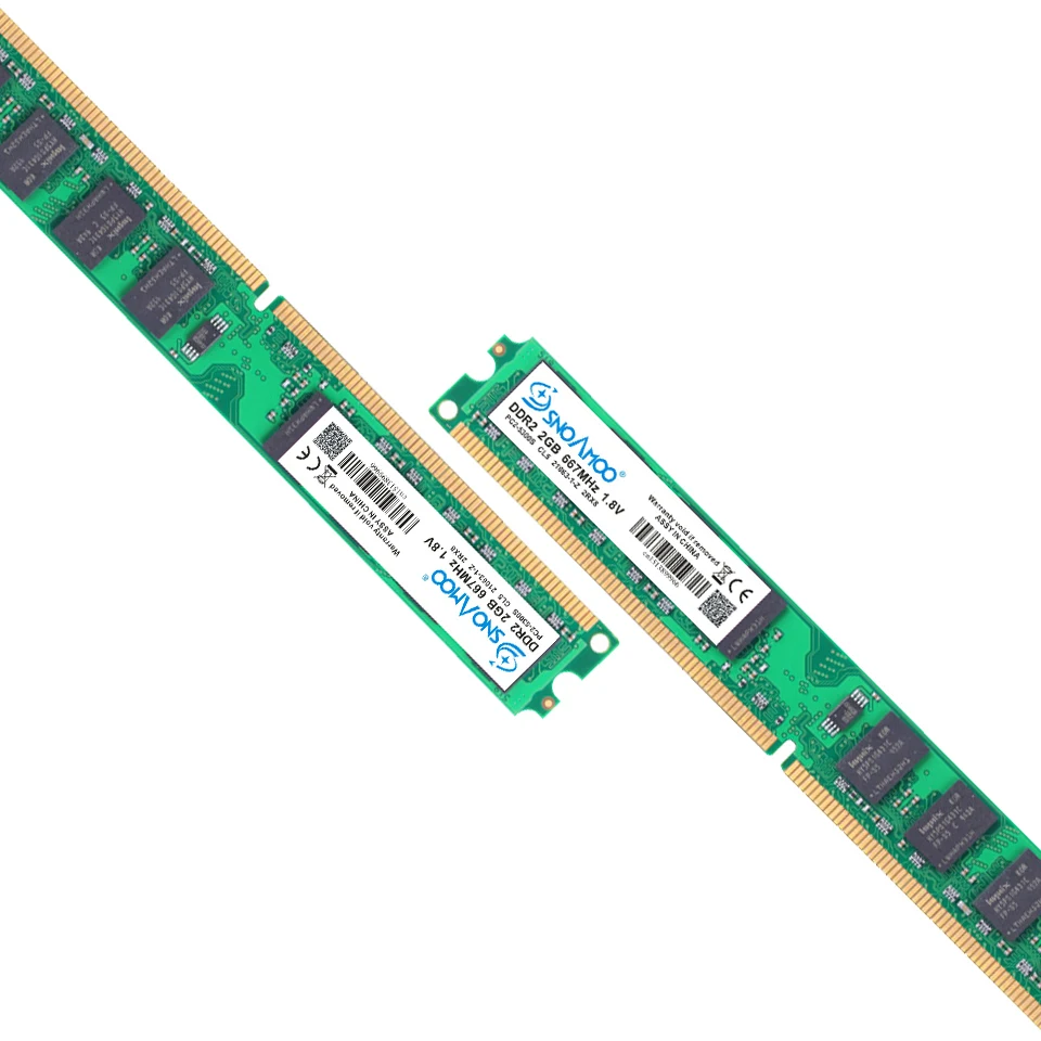 SNOAMOO Desktop PC RAMs DDR2 4GB(2x2GB) 800MHz PC2-6400S 240-Pin 1.8V DIMM For Intel and AMD Compatible Computer Memory Warranty