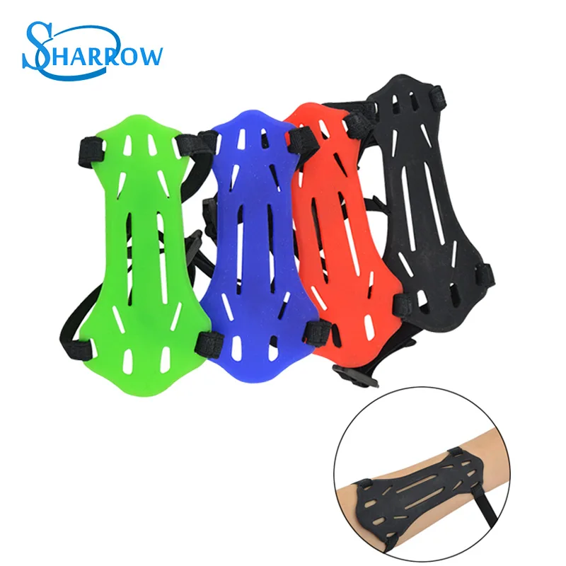 Archery Rubber Arm Guards Armband Strap Protection Gear Fit For Outdoor Sports Safety Hunting Shooting Bow And Arrow Accessories