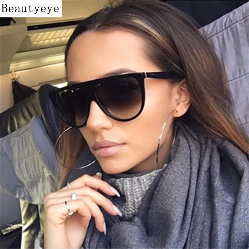 Beautyeye Oversized Square Sunglasses Women Designer Brand Big one lens mans black Sun Glasses female Gafas De Sol Oculos UV400