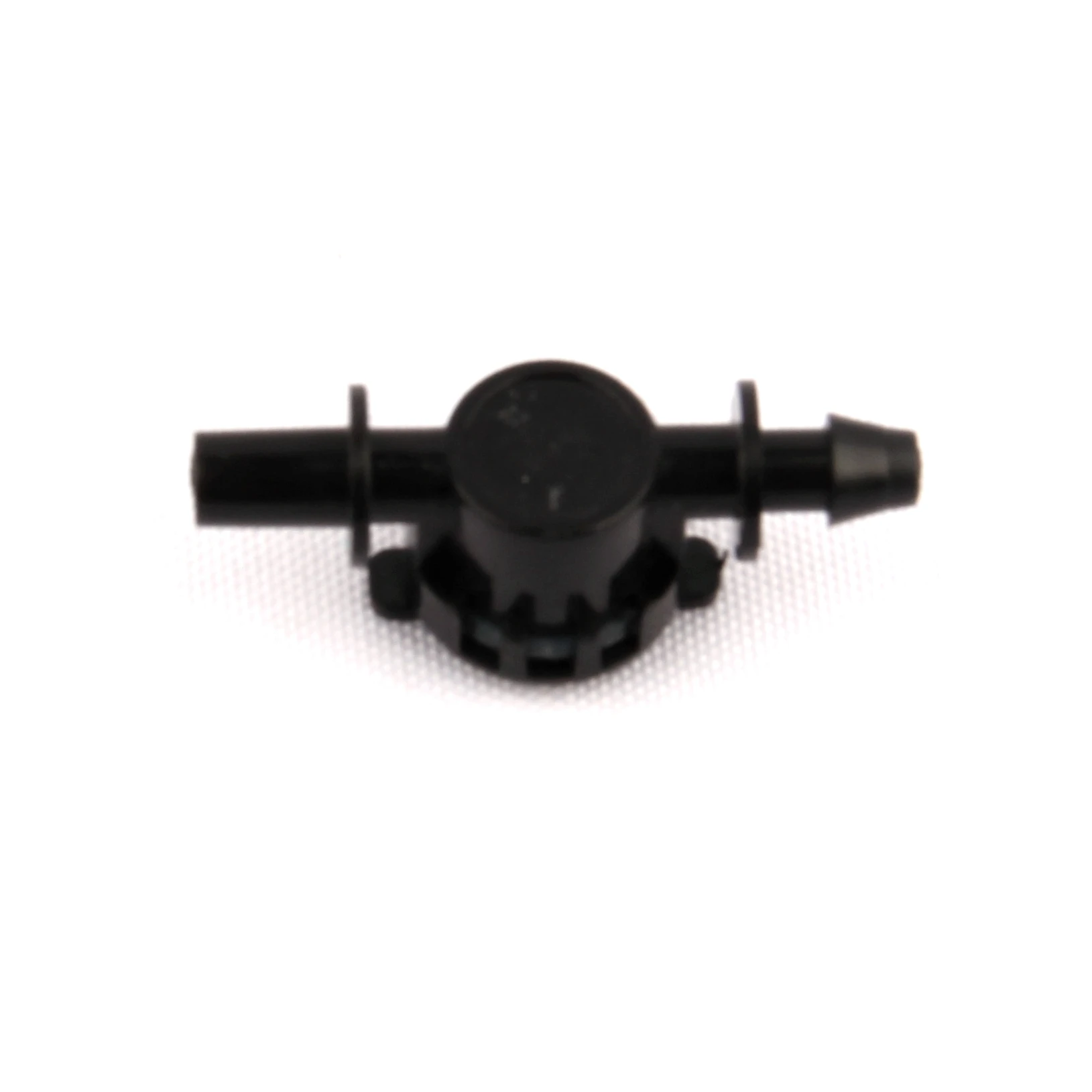 10pcs Black Plastic Stop Valve Connect Micro Rotary Nozzle Sprinklers Button-Type Anti-Drip Device for Garden Irrigation