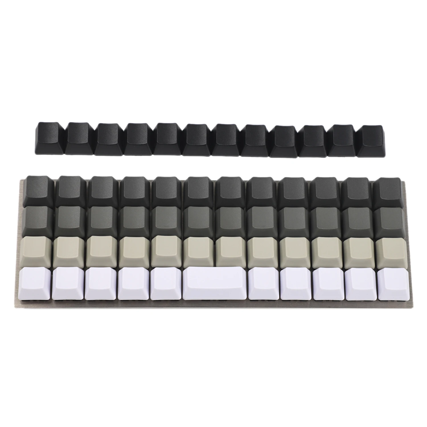 YMDK Planck Niu40 Preonic 40% Keycaps White Gray Black Gradient Pure White Laser-Etched OEM Keycap 1.5mm Thickness PBT