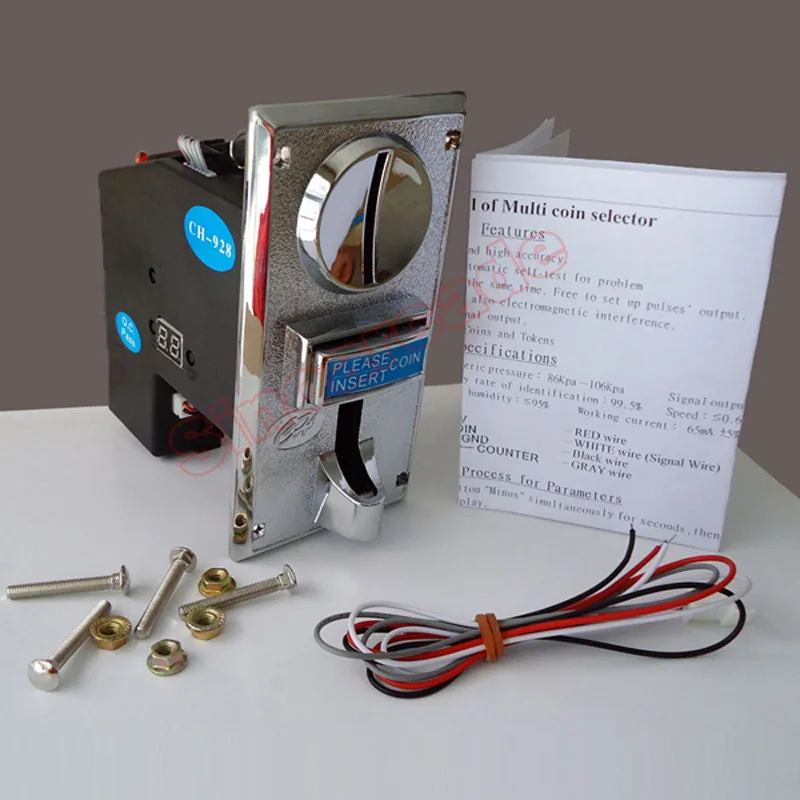 Advanced JY-928 CPU Multi Coins Selector coin Acceptor accept 8 type of coins for Vending Arcade Machine