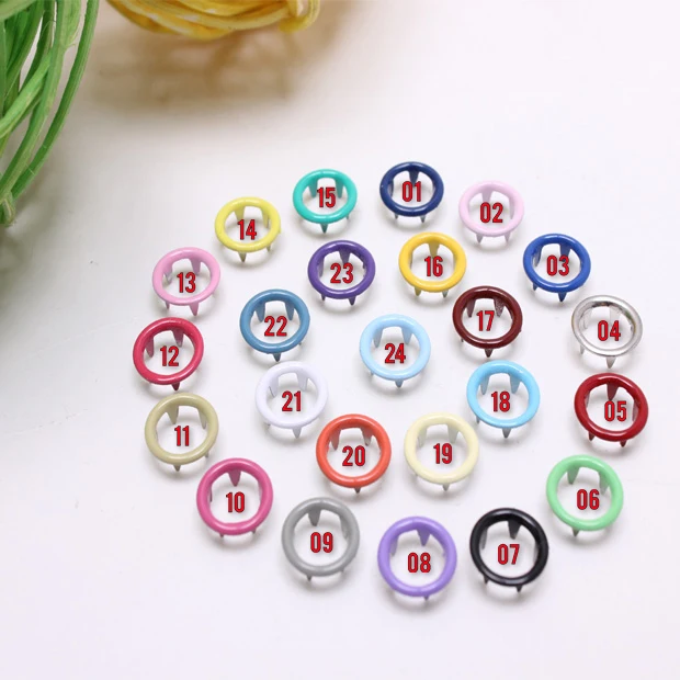 

Wholesale 300sets/lot 9.5mm color metal snaps buttons diy crafts accessories 22 colors choice