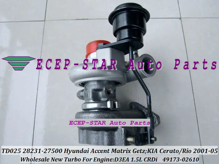 TD025 28231-27500 28231 27500 49173-02620 49173-02610 Turbo For HYUNDAI Accent Getz Matrix For KIA Cerato Rio 01- D3EA 1.5L CRDI