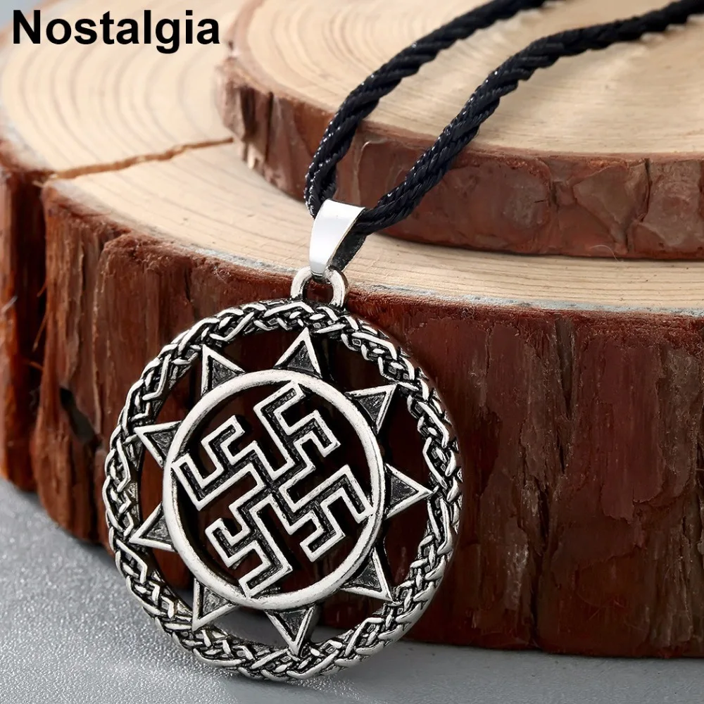 Nostalgia Dukhobor Amulet Pendant Slavic Necklace Wheel Protection Ancient Symbol Talisman Pagan Jewelry For Men Women