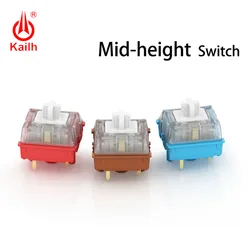 Kailh Mid-height Mechanical Switch for gaming,linear type,red/blue/brown  base,12.2X12.2X11.2mm,50 million cycles