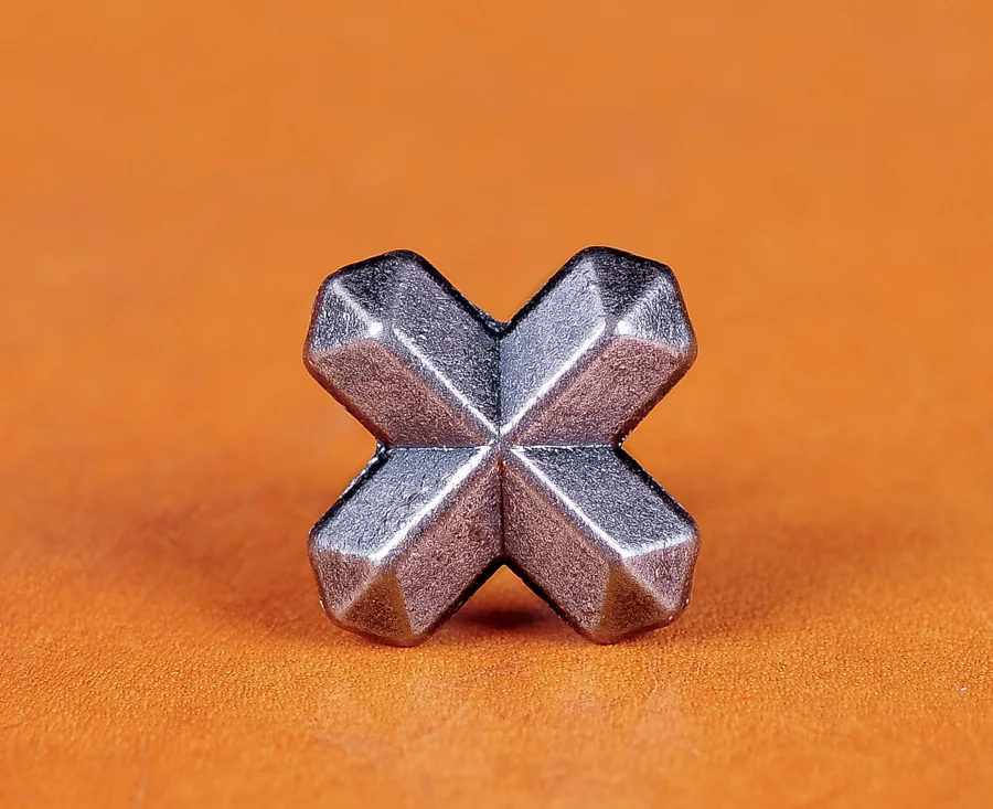 

30pc 15*12MM DIY ANTIQUE SILVER CROSS BUTTON CONCHO STUD RIVET LEATHER CRAFT BIKER