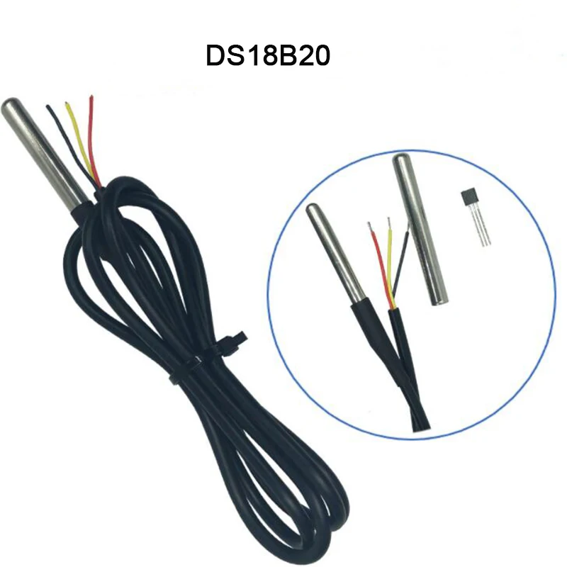 10PCS/Lot ds18b20 Temperature Sensor, 5/15/20pcs DS18b20 Waterproof Temperature Sensor With Stainless Steel Probe for Incubation