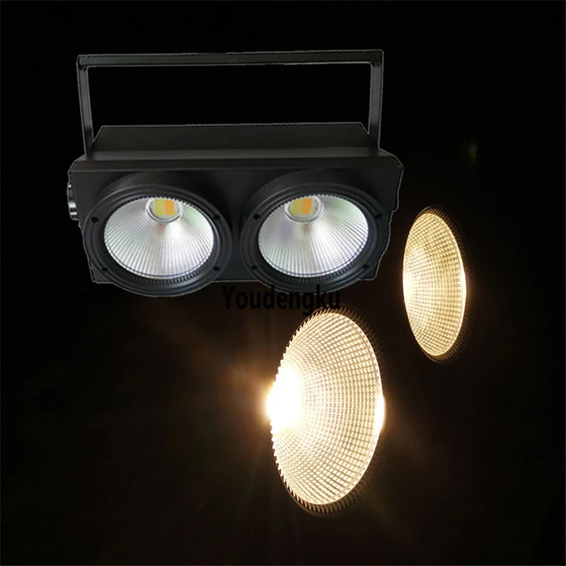 2 pieces 2x100w Warm White / Cold White 2in1 COB Par Light Dj audio event 2 Eyes 100w cob LED audience Blinder Light