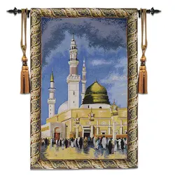 65x102cm Belgian Mecca Mosque Picture Wall Tapestry Moroccan Decor Hanging painting Fabric Goblen Wandkleed Wall Carpet Cloth