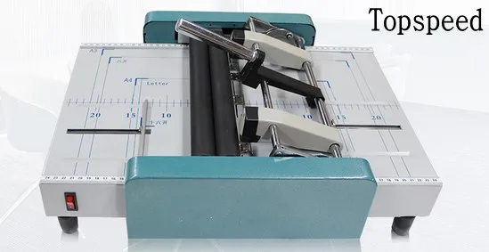 Booklet Pamphlet Broshure Binding Machine Electric Saddle Stapler and Paper Folding Machine 2 in 1 Max A3 size