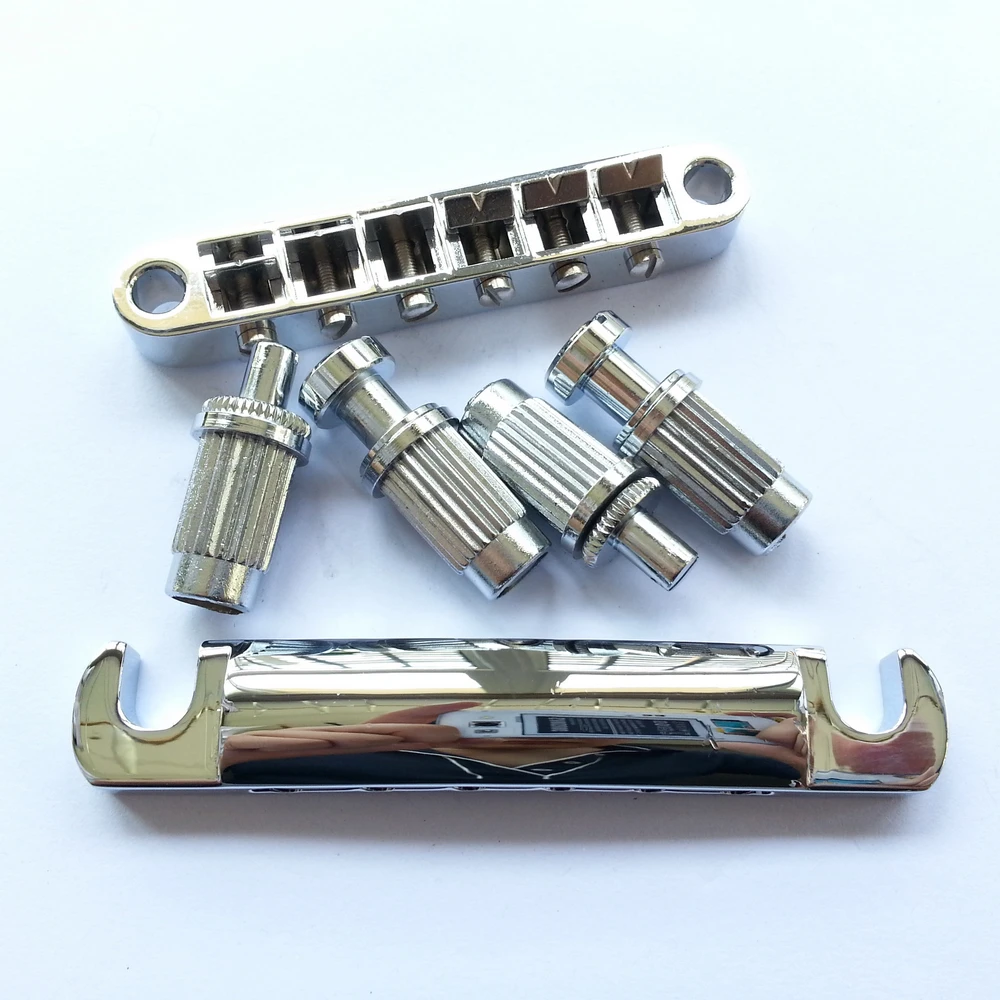 1 Set Chrome Silver Tune-O-Matic LP SG Electric Guitar Bridge And Tailpiece For Epi MADE IN KOREA