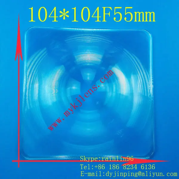 

104*104MM Square Fresnel Lens Focal length 55mm,Concentrated amplification,Optical transmittance 90%,magnification 4-5 times