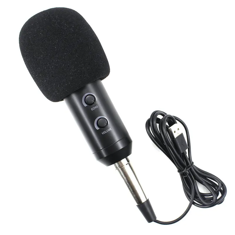 BM 900 mikrofon Studio USB, kondenser dengan dudukan Tripod Filter mikrofon Pop untuk komputer Karaoke PC volume dapat disesuaikan BM 800