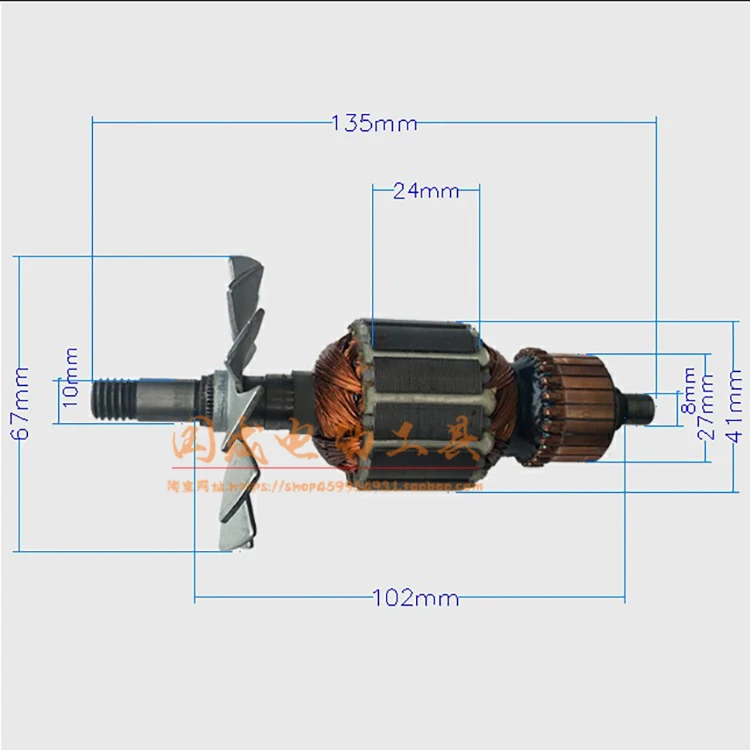 

Armature 512698-6 220-240V Rotor replace For Makita 9045B 9045N 512674-0