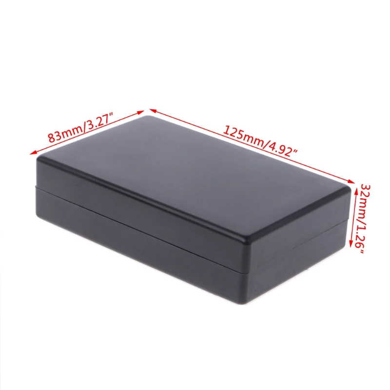 OOTDTY 125x80x32mm Black Waterproof Box Electronic Project Instrument Case Connector