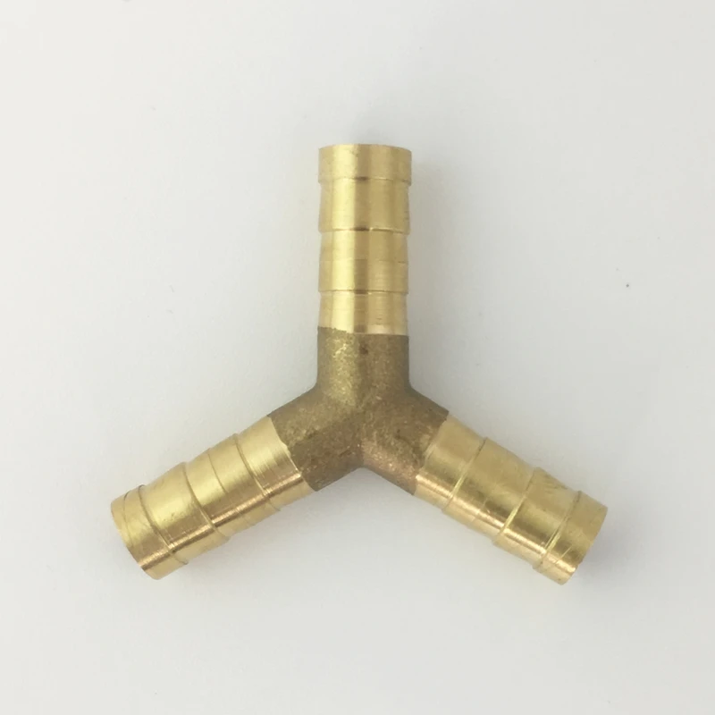 Y Shape 3 Way Hose Barb 6mm 8mm 10mm 12mm Brass Copper Barbed Connectors Joint Coupler