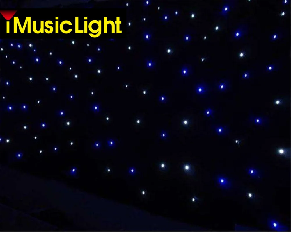 LED drape estrela pano para palco cortina pano de fundo, tela de fundo retardador de chamas com controlador casamento e festa de natal