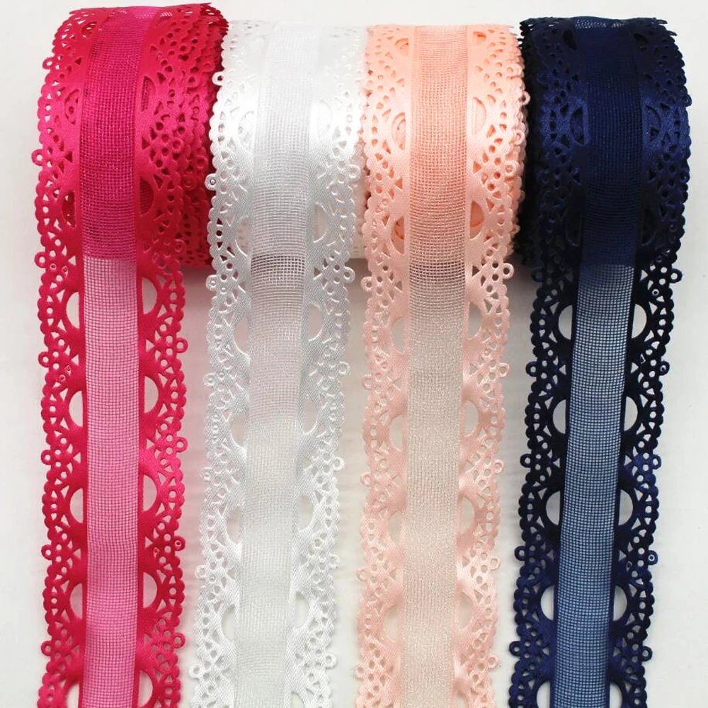 20 Yards 40MM Rown Lace Ribbon DIY Handmade Material Headdress Bows Clothing Material Gauze Gift Wrapping