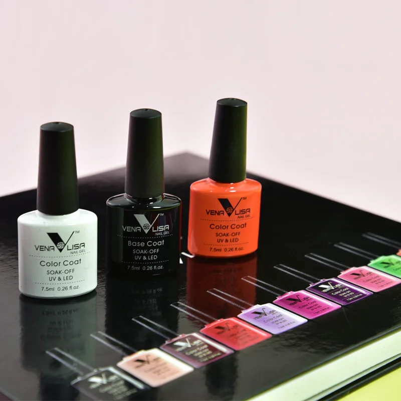 Venalisa 60 color Nail Art Acrylic False Practical Tips Display nail tip Manicure DIY Display Book for Gel Polish Lacquer Varnis