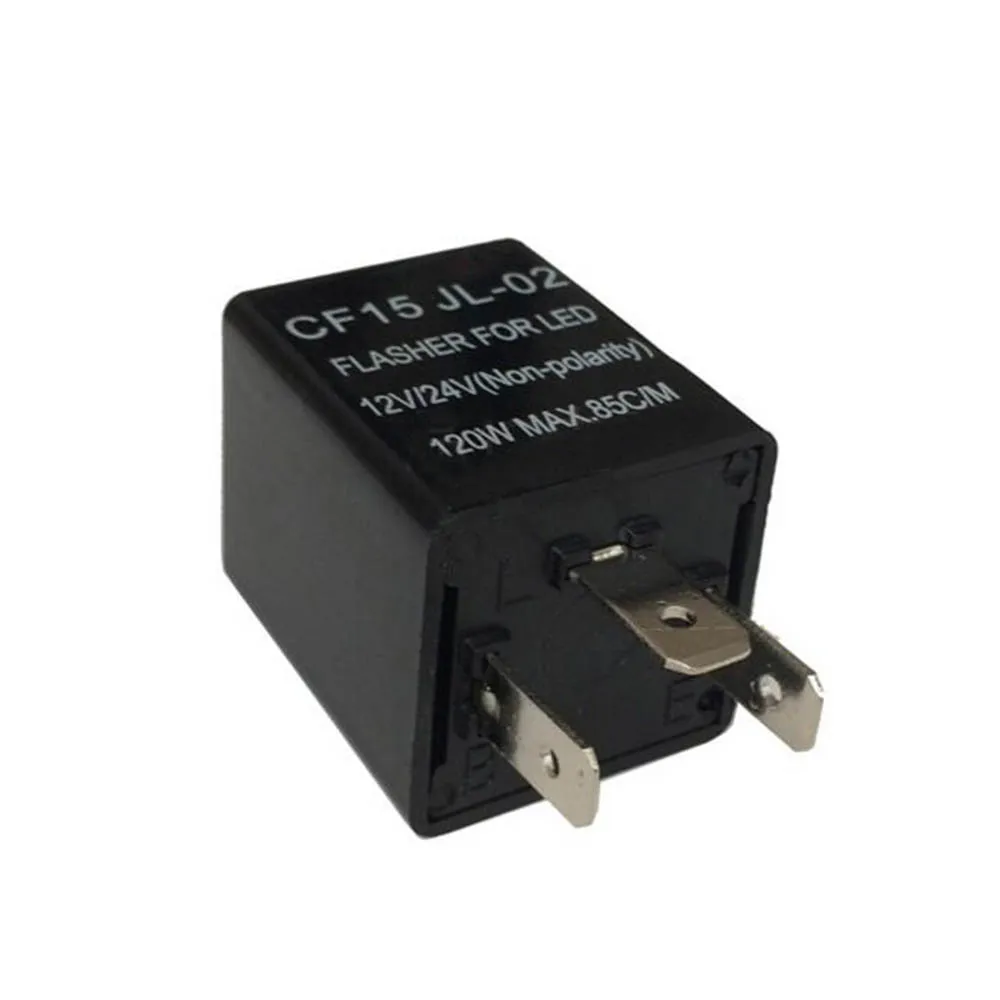 3 Pin CF15 JL-02 Electronic Car Flasher Relay to Fix LED Light Turn Signal Hyper Flash Blinking Light