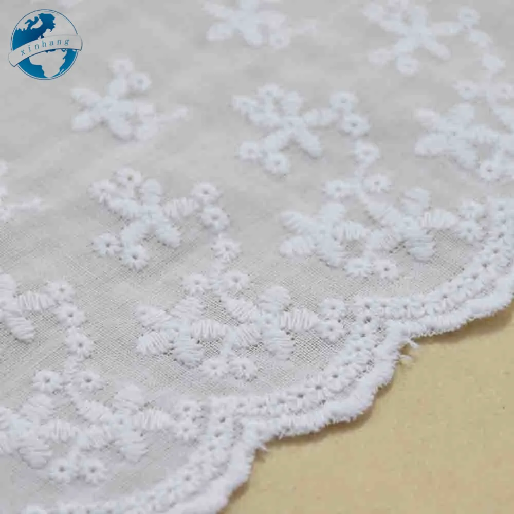 14cm White 100% Cotton Fabric Embroidery French Lace Ribbon Guipure Diy Trims Warp Knitting Sewing Garment Accessories#3299