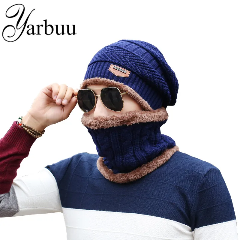 [YARBUU] Knitted hat Brand Winter Beanies Men Winter Hats For Men Women Knitted Hat Bonnet Fashion Caps Warm Hat