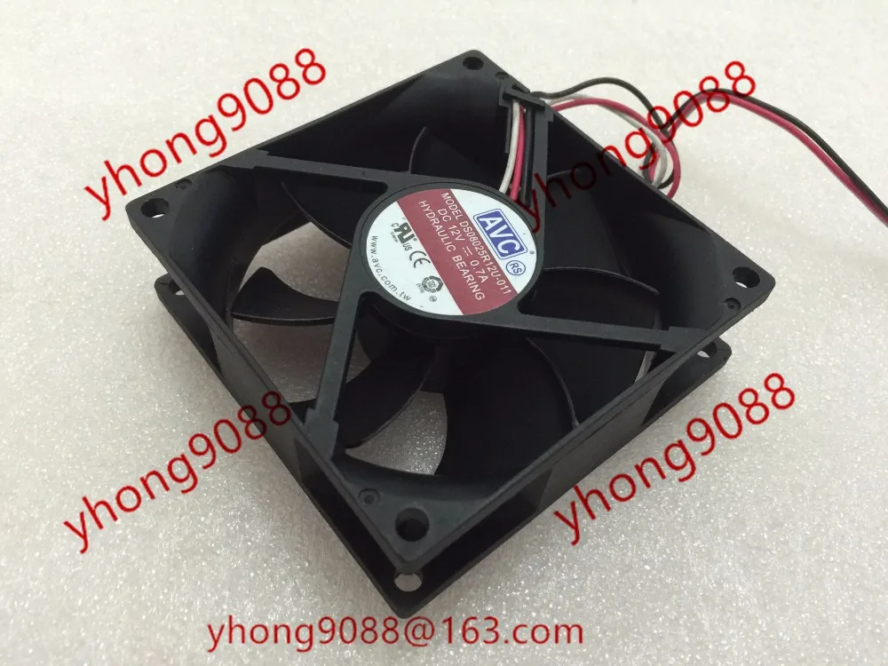 

AVC DS08025R12U-011 DC 12V 0.70A 80x80x25mm Server Cooling Fan