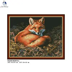 The fox Pattern Counted 14CT and 11CT Pre-Printed Cross Stitch Kits DIY Handmade For Embroidery Beginner Home Decor Needlework