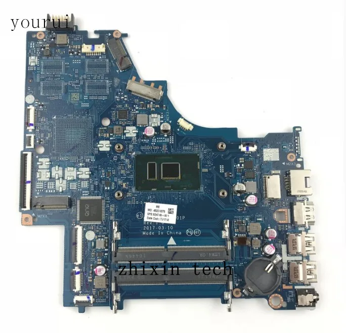For HP 15-BS Laptop motherboard with i3-7100u CPU DDR3 924749-001 924749-601 CKL50 LA-E801P Mainboard Test work perfect