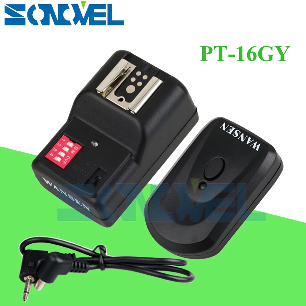 PT-16 GY 16 Channels Wireless Flash Trigger for Canon Nikon Sigma Yongnuo YN568EX II YN600EX-RT II YN-560 IV YN-560 III YN685